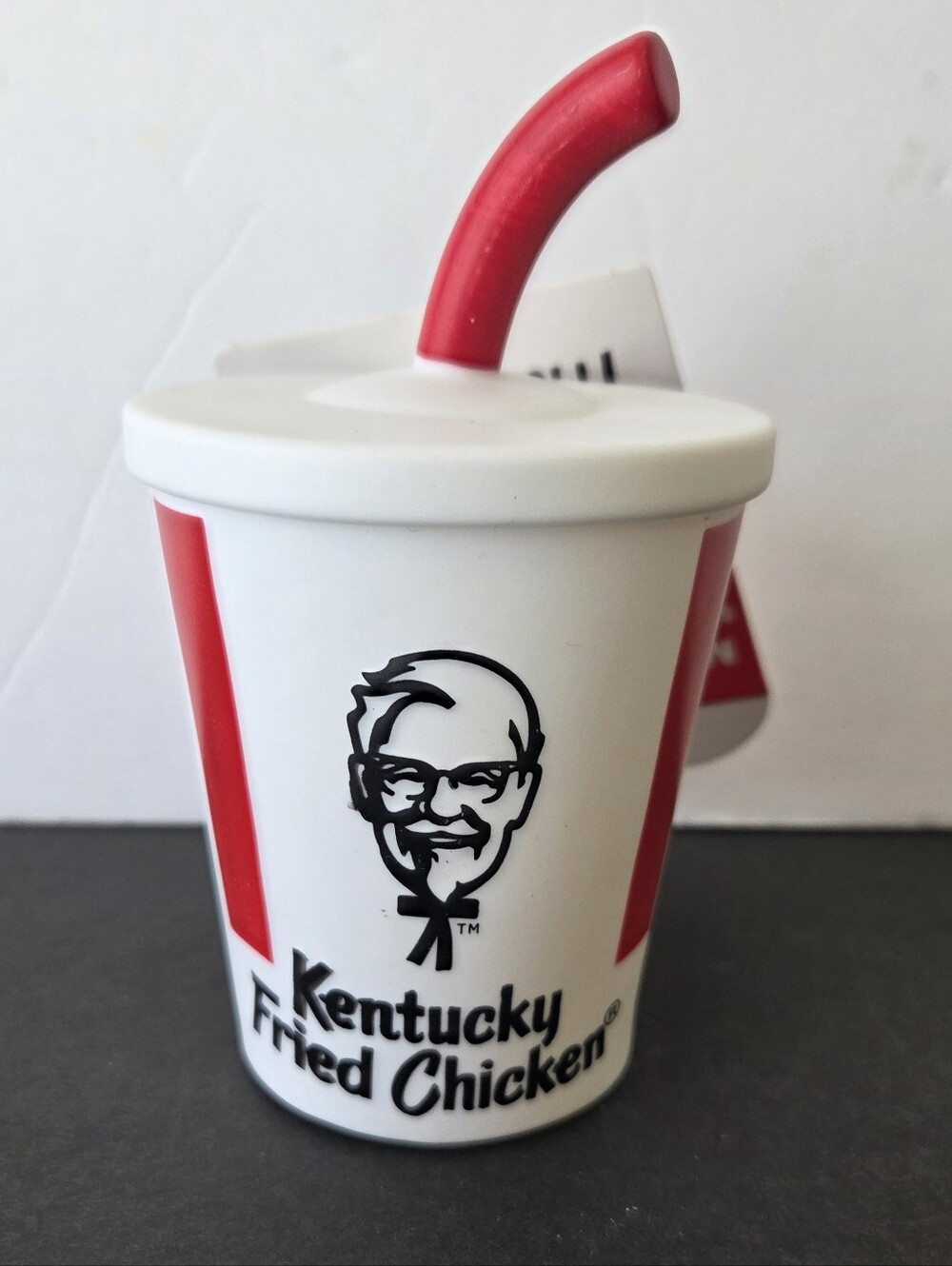 KFC Kentucky Fried Chicken Vinyl Dog Toy Squeaky Soda Cup NWT